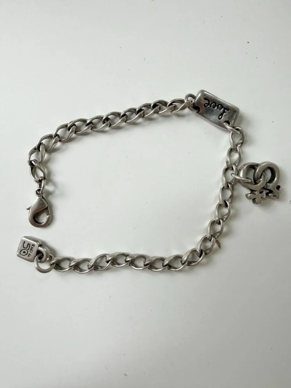 Uno De 50 Chain Bracelet with Love and Male Female Symbol Charms